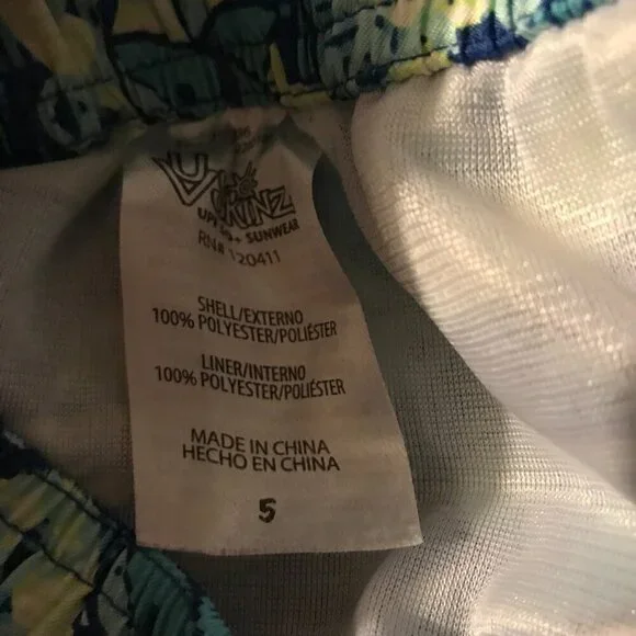 UV Skinz swim trunks Size 5 shorts. Blue sharks UV Protection 50+ sunwear - Picture 5 of 8